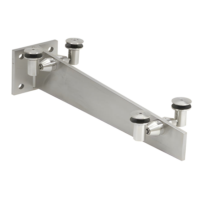 CRL Brushed Stainless 48" Glass Awning Sloped Wall Bracket