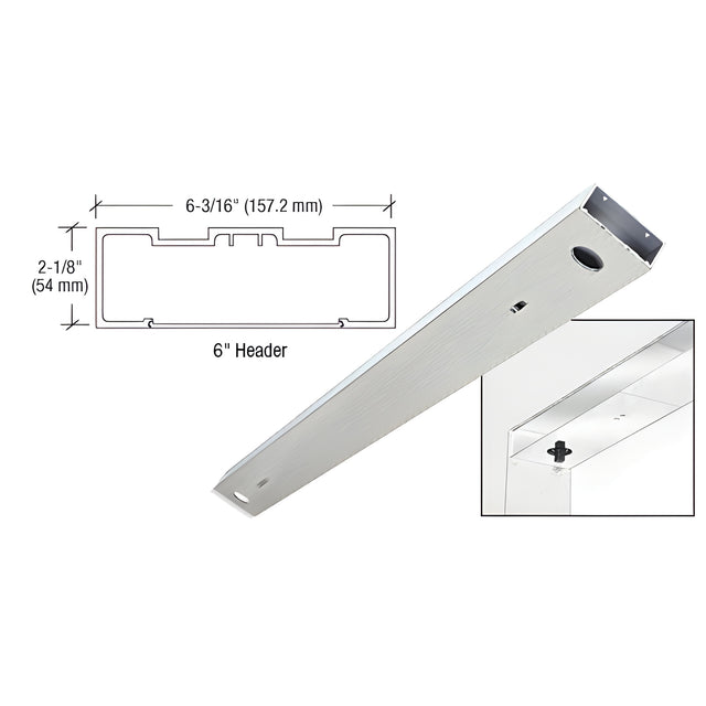 CRL Brushed Stainless 6" x 72" Double Door Header