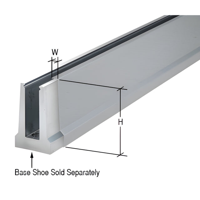 CRL Brushed Stainless Cladding for B5T Series Tapered Base Shoe