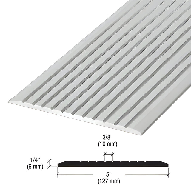 CRL Brushed Stainless Custom 5" Commercial Saddle Beveled Edge Threshold