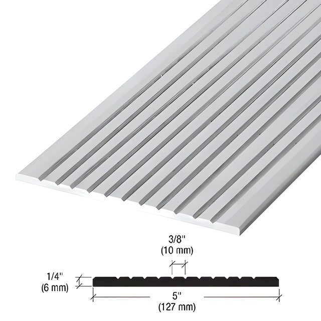 CRL Brushed Stainless Custom 5" Commercial Saddle Square Edge Threshold