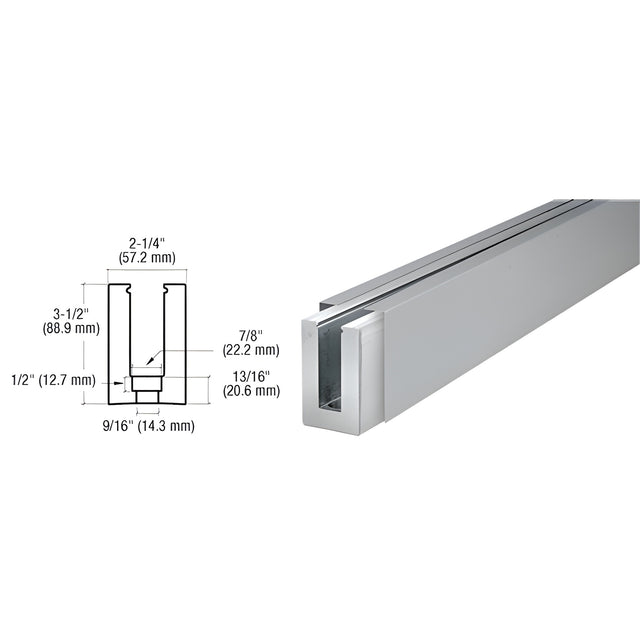 CRL Brushed Stainless Custom B5L Low Profile Shoe Drilled for 1/2" to 5/8" Glass