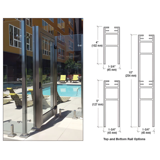 CRL Brushed Stainless Custom Platinum Series Fully Framed Architectural Gate System