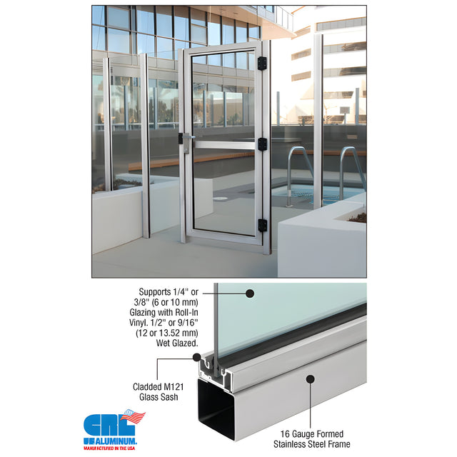 CRL Brushed Stainless Custom Premium Formed Stainless Steel Gate System