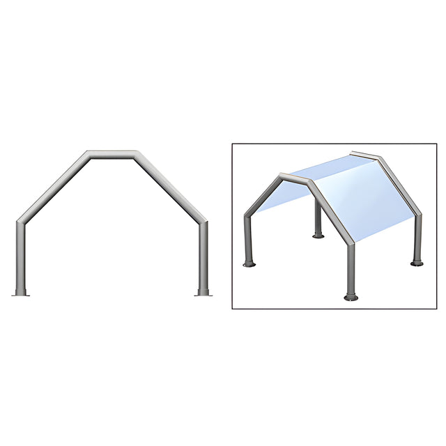 CRL Brushed Stainless Elegant 110 Series 1-1/2" Tubing Glass On Top and Slants Only Sneeze Guard