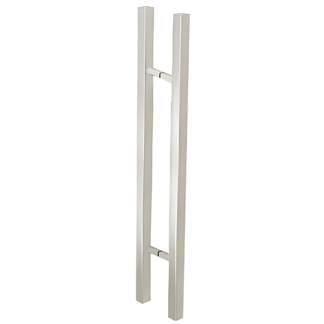 CRL Brushed Stainless Glass Mounted Square Ladder Style Pull Handle with Square Mounting Posts - 36"