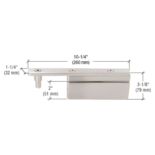 CRL Brushed Stainless Glass-to-Glass Gate Pivot Patch