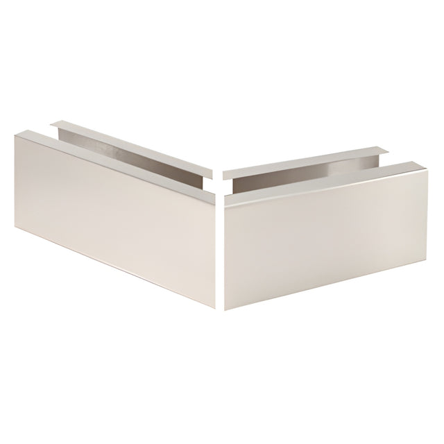 CRL Brushed Stainless Grade 304 12" Mitered 135º Corner Cladding for B7S Series Heavy-Duty Square Base Shoe