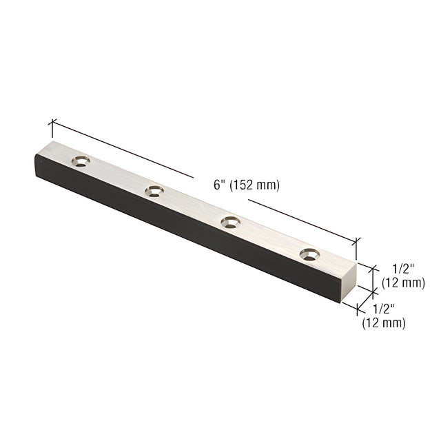 CRL Brushed Stainless Header Mounted Double Door Stop