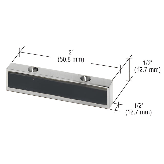 CRL Brushed Stainless Header Mounted Single Door Stop