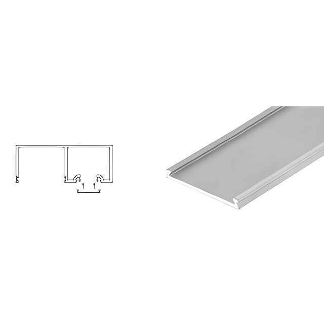 CRL Brushed Stainless Header Snap-In Filler - 120" Length