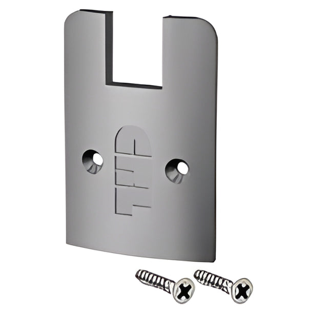 CRL Brushed Stainless Low Profile Sidelite Rail Cap with Screws
