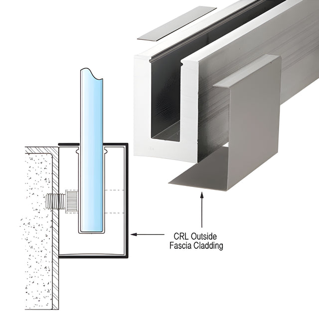 CRL Brushed Stainless Outside Fascia Cladding 120" Long - B5S Series