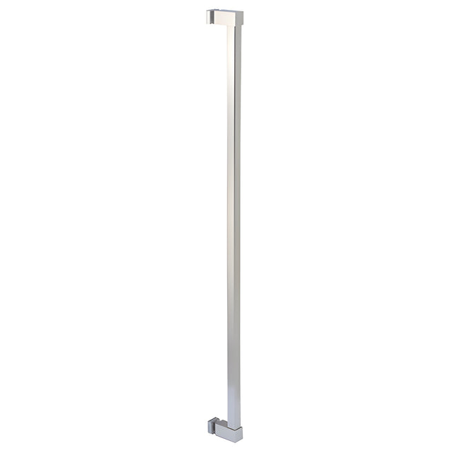 CRL Brushed Stainless Single Sided Cut To Size Glass Mounted Square Ladder Style Pull Handle with Square Mounting Posts