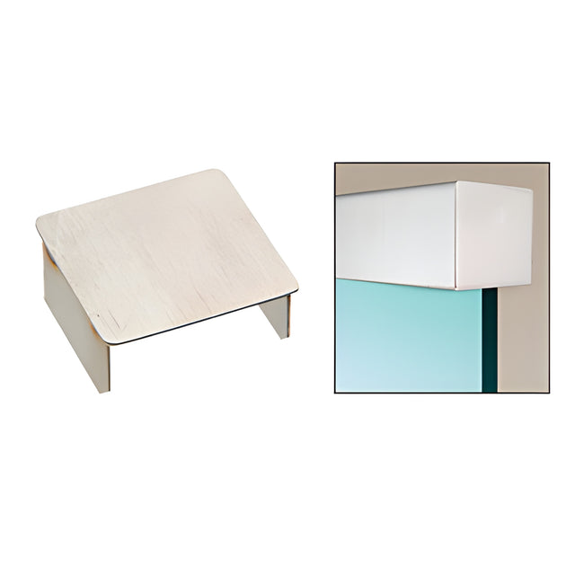 CRL Brushed Stainless Square Crisp End Cap for 2" Square Cap Railing