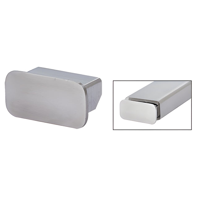 CRL Brushed Stainless Steel 1" x 2" Rectangular End Cap