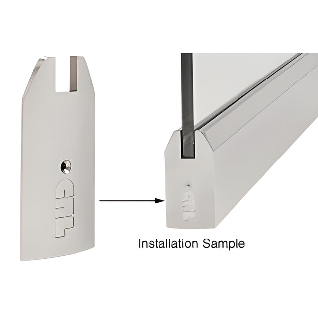 CRL Brushed Stainless Steel 4" Tapered End Cap for Sidelite Rails