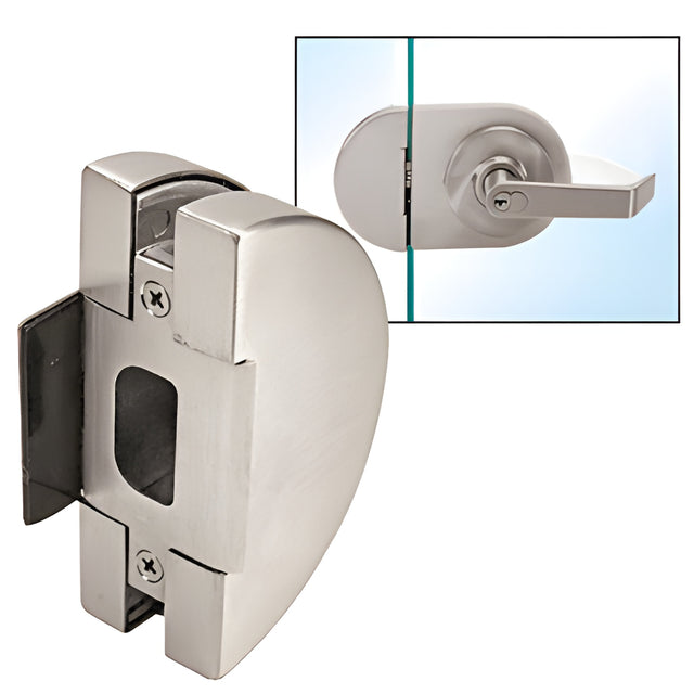 CRL Brushed Stainless Steel Lever Lock Glass Keeper