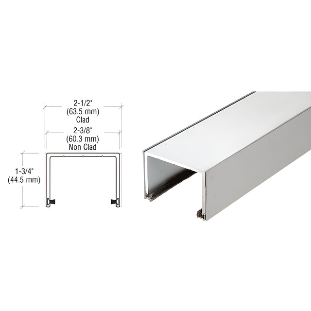 CRL Brushed Stainless Steel Sliding Door Top Rolling Track