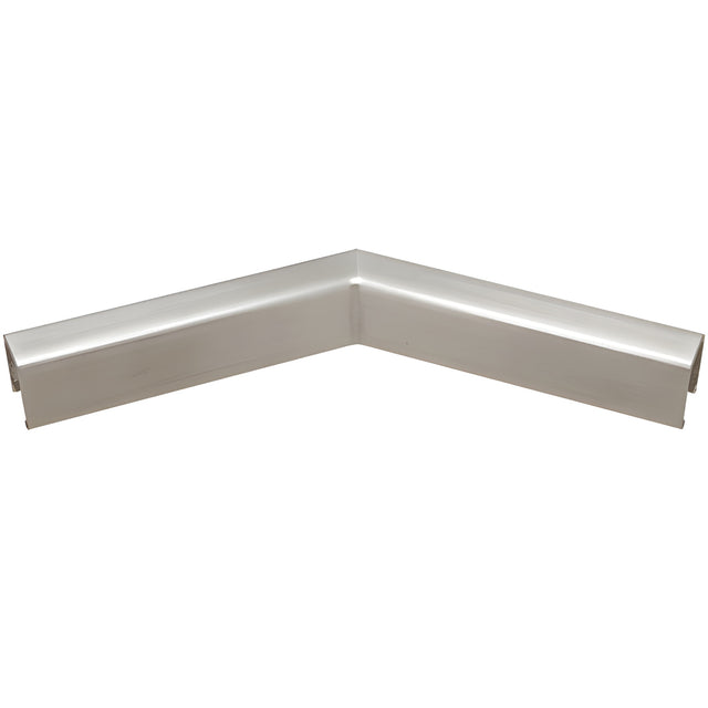 CRL Brushed Stainless U-Channel 135 Degree Horizontal Corner for 1/2" Glass Cap Railing