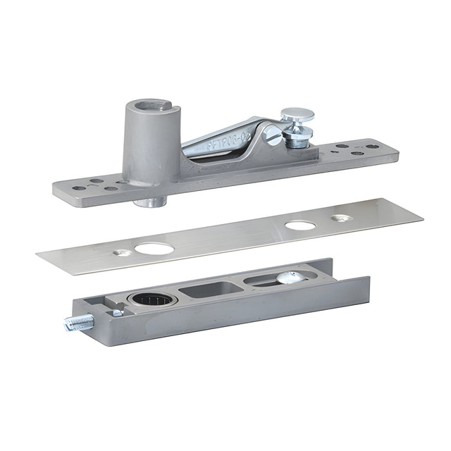 CRL Center-Hung Top Pivot Set with Brushed Stainless Cover