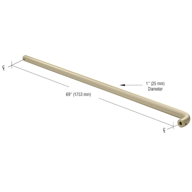 CRL Champagne Astral Push Bar for 72" Door
