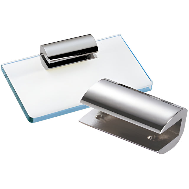 CRL Chrome 2-3/4" Long No-Drill Shelf Clamp for 3/8" Glass