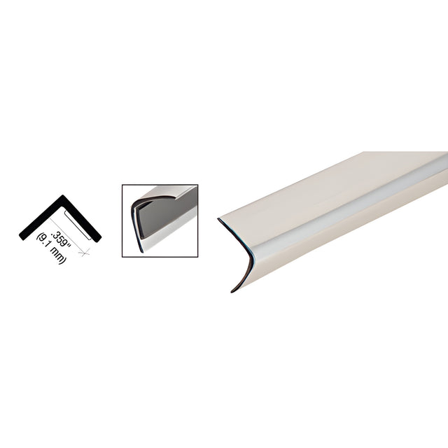 CRL Chrome 3/8" Plastic Reflective Outside Angle Molding