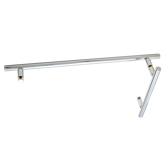 CRL Chrome 8" x 18" LTB Combo Ladder Style Pull and Towel Bar