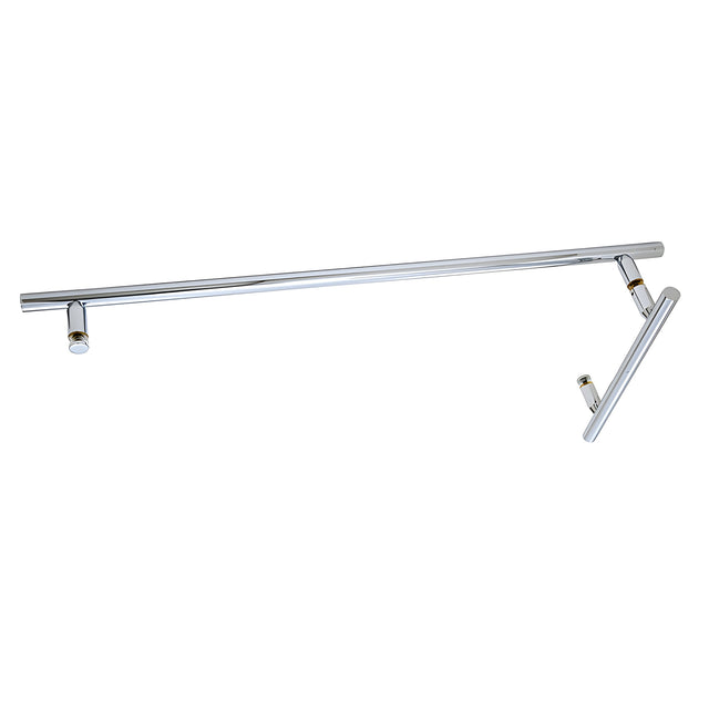 CRL Chrome 8" x 24" LTB Combo Ladder Style Pull and Towel Bar