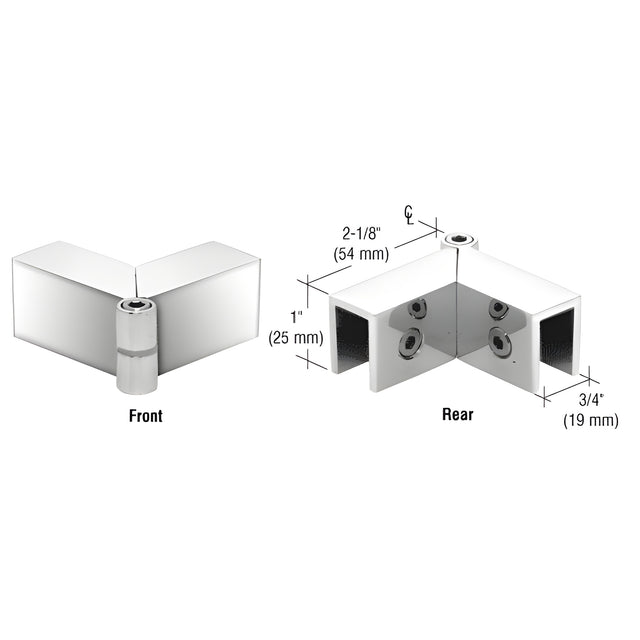 CRL Chrome Adjustable "Sleeve Over" Glass Clamp