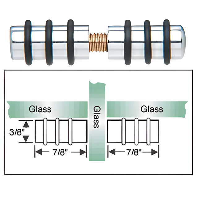 CRL Chrome Double Glass Shelf Support