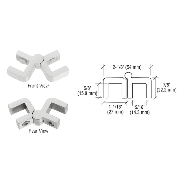 CRL Chrome Glass Hinge Bracket