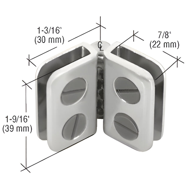 CRL Chrome Hinge Display Connector