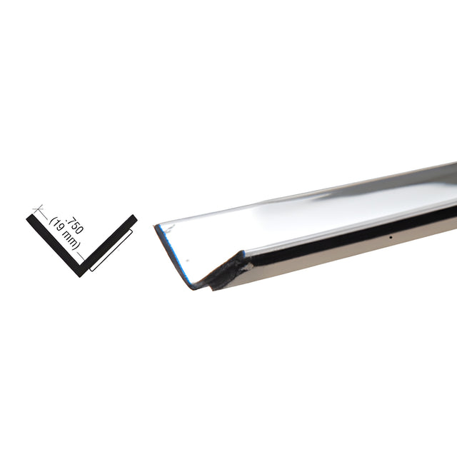CRL Chrome Plastic 3/4" Reflective Inside Angle