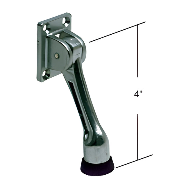 CRL Chrome Plated Door Mounted 4" Kick-Down Door Holder