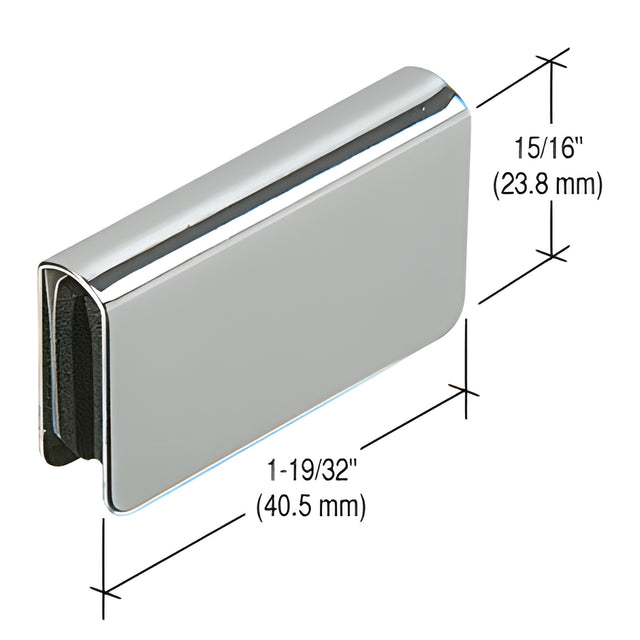 CRL Chrome Rectangular Strike Plate