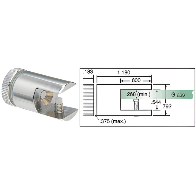 CRL Chrome Shelf Connector