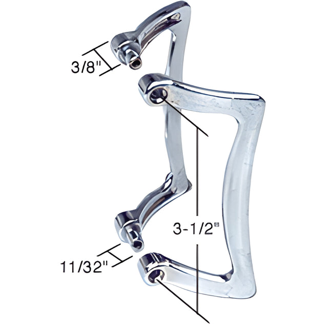 CRL Chrome Shower Door Handle Set