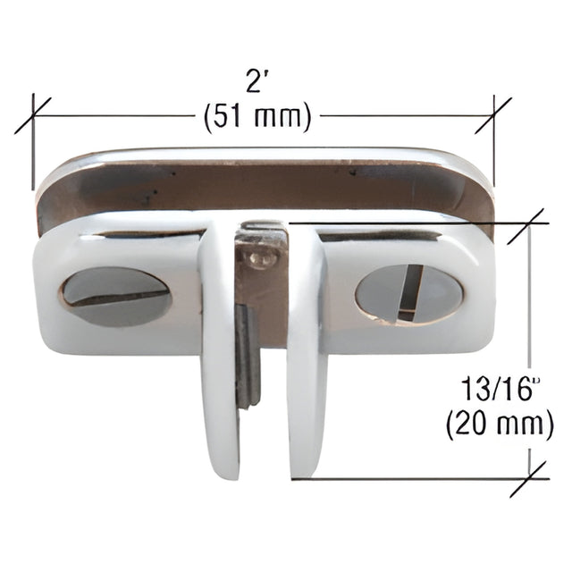 CRL Chrome Three-Way 90 Degree Adjustable Shelf Connector