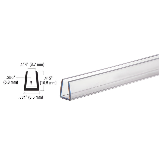 CRL Clear 1/4" Plastic Edge Molding