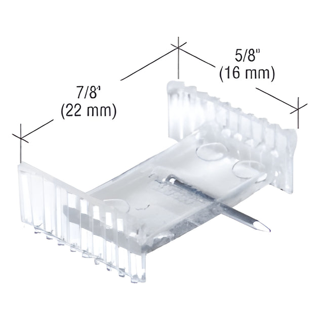 CRL Clear 7/8" x 5/8" Window Grid Retainers - Carded