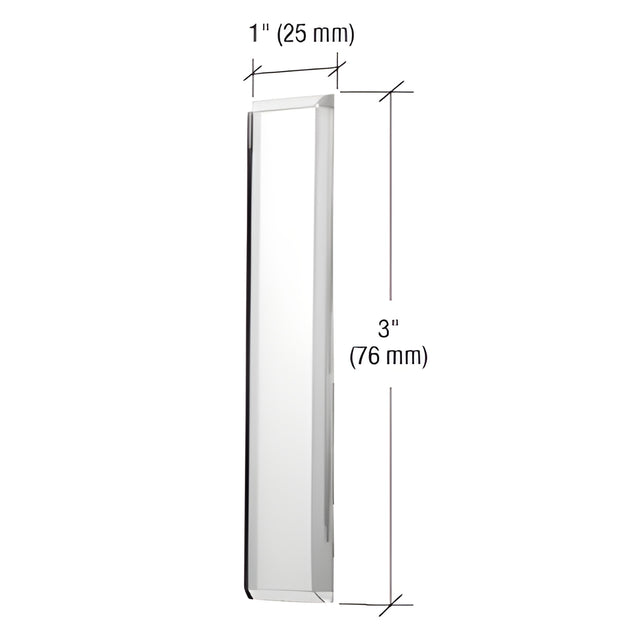 CRL Clear Acrylic Mirror Stick-On Finger Pull