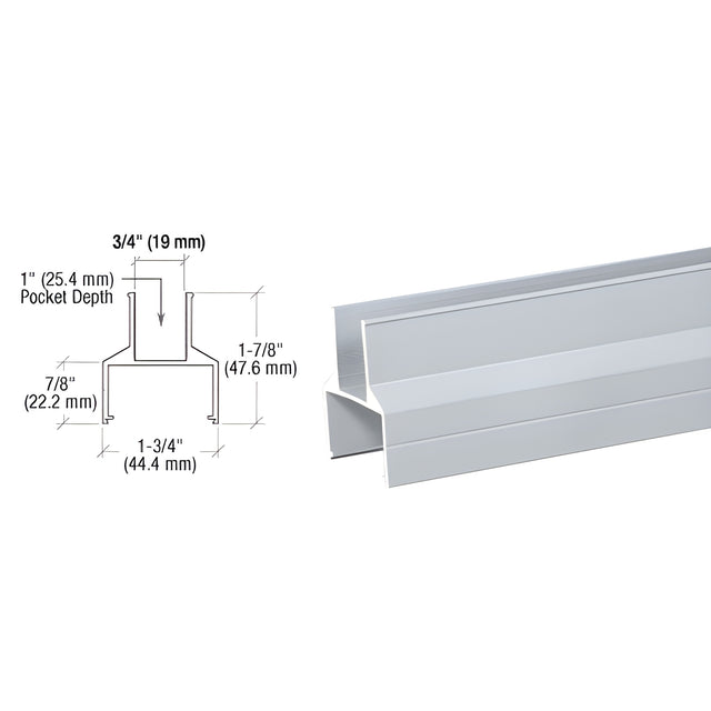 CRL Clear Anodized 100/150 Series 241" Bottom Rail