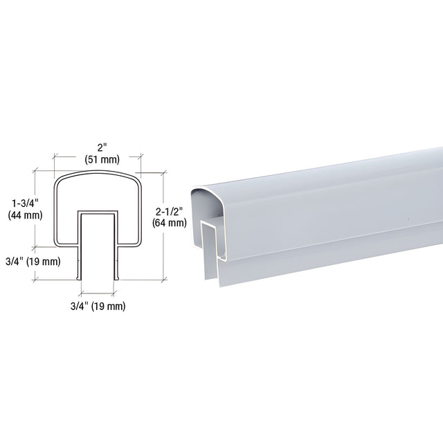 CRL Clear Anodized 100 Series 241" Top Rail