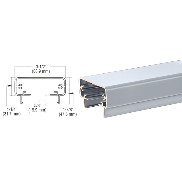 CRL Clear Anodized 200 Series 241" Long Top Rail
