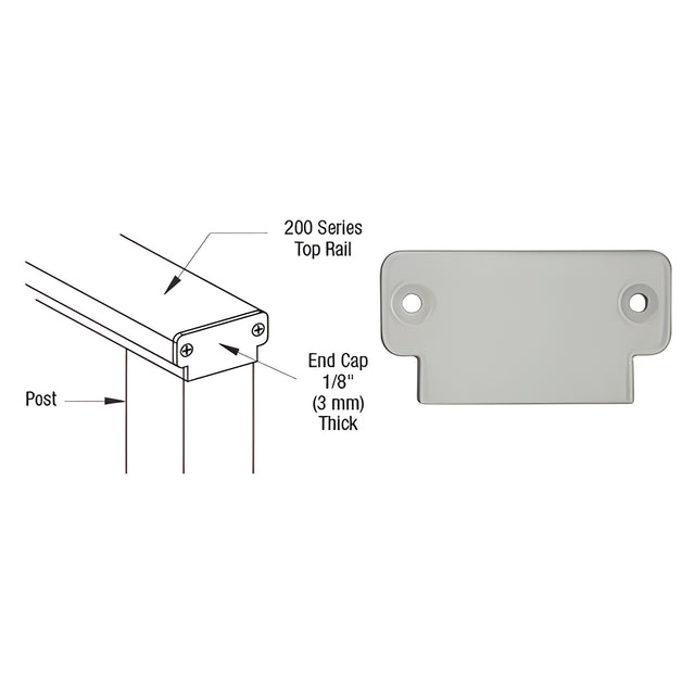 CRL Clear Anodized 200 Series Decorative End Cap