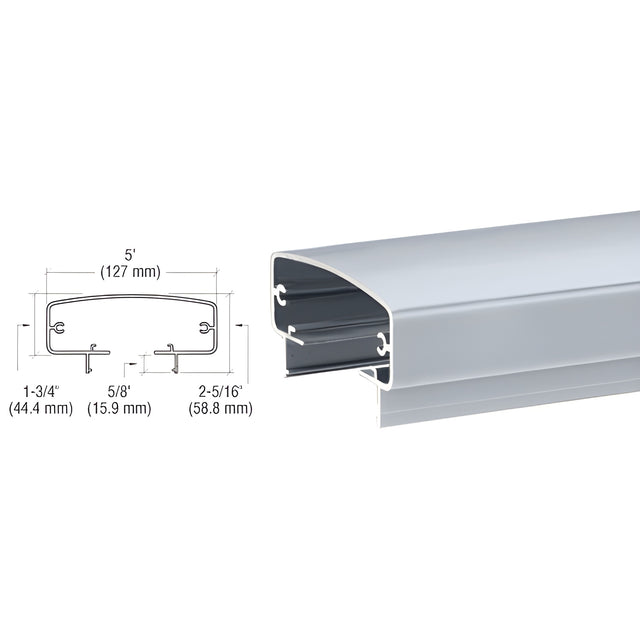 CRL Clear Anodized 400 Series 241" Top Rail