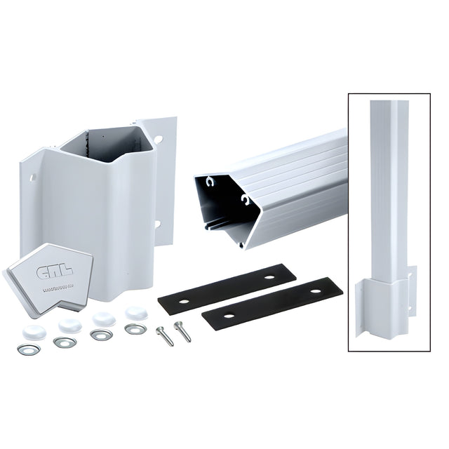 CRL Clear Anodized 42" Inside 135 Degree Fascia Mount Post Kit for 100 Series Rails