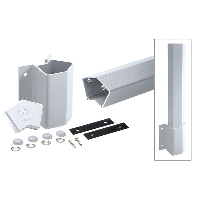 CRL Clear Anodized 42" Outside 135 Degree Fascia Mount Post Kit for 100 Series Rails